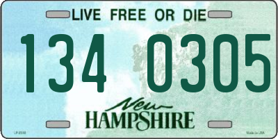 NH license plate 1340305