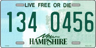 NH license plate 1340456