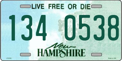 NH license plate 1340538