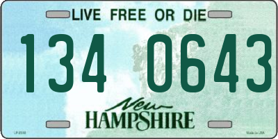 NH license plate 1340643