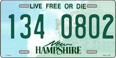NH license plate 1340802