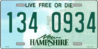 NH license plate 1340934