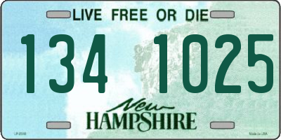 NH license plate 1341025