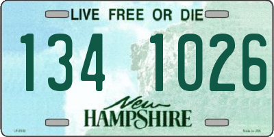 NH license plate 1341026
