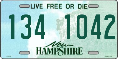 NH license plate 1341042