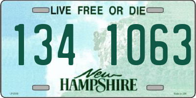 NH license plate 1341063
