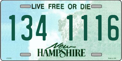 NH license plate 1341116