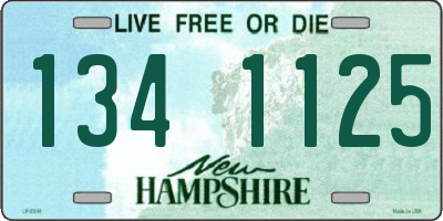 NH license plate 1341125
