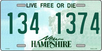 NH license plate 1341374