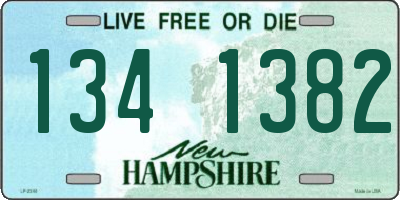 NH license plate 1341382