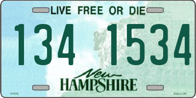 NH license plate 1341534
