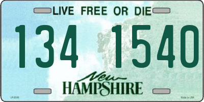 NH license plate 1341540