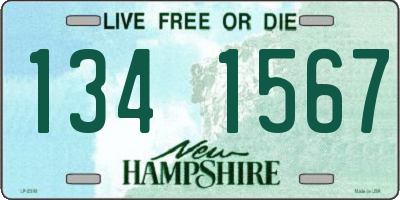 NH license plate 1341567