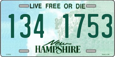 NH license plate 1341753