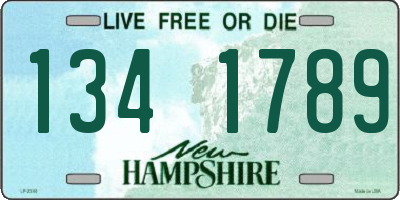 NH license plate 1341789