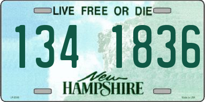 NH license plate 1341836