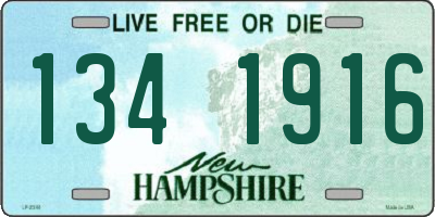 NH license plate 1341916