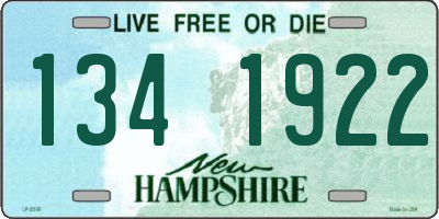 NH license plate 1341922