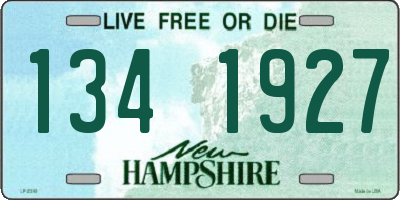 NH license plate 1341927