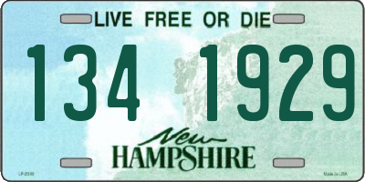 NH license plate 1341929