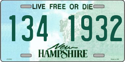 NH license plate 1341932