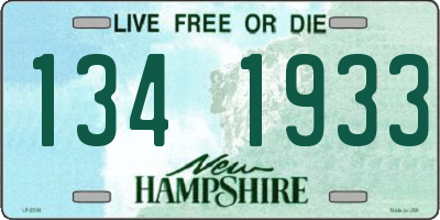 NH license plate 1341933