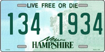 NH license plate 1341934