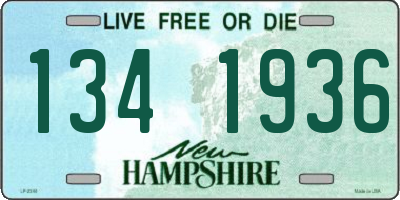 NH license plate 1341936