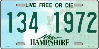 NH license plate 1341972