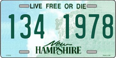 NH license plate 1341978