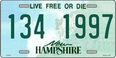 NH license plate 1341997