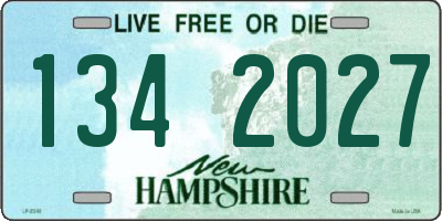 NH license plate 1342027