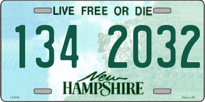 NH license plate 1342032