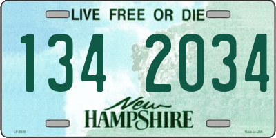 NH license plate 1342034