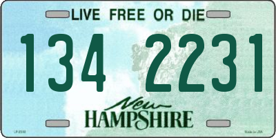 NH license plate 1342231