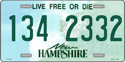 NH license plate 1342332