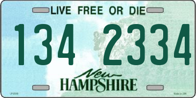 NH license plate 1342334