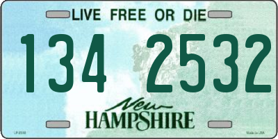 NH license plate 1342532