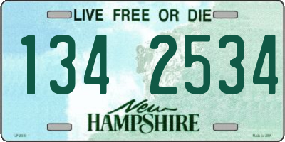 NH license plate 1342534