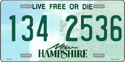 NH license plate 1342536