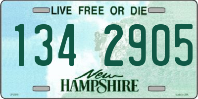 NH license plate 1342905