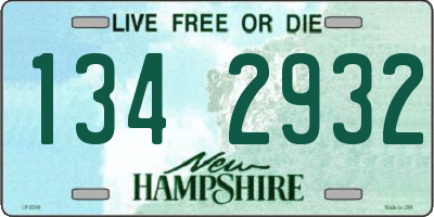 NH license plate 1342932