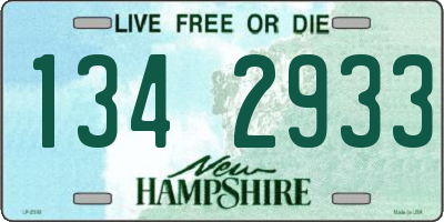 NH license plate 1342933