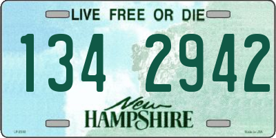 NH license plate 1342942