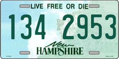 NH license plate 1342953