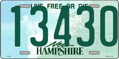 NH license plate 13430