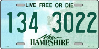 NH license plate 1343022