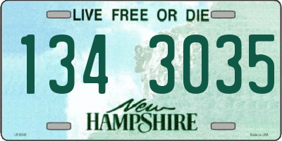NH license plate 1343035