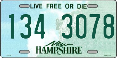 NH license plate 1343078