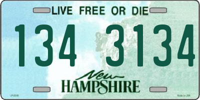 NH license plate 1343134